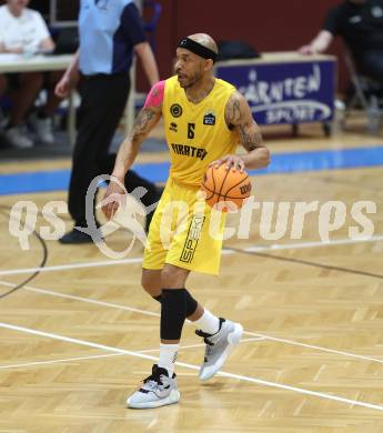 Basketball 2. Liga 2023/2024. Playoffs. SF-3.  Woerthersee Piraten gegen Union Deutsch Wagram Alligators. Shawn L. Ray   (Piraten). Klagenfurt, am 6.4.2024.
Foto: Kuess
---
pressefotos, pressefotografie, kuess, qs, qspictures, sport, bild, bilder, bilddatenbank