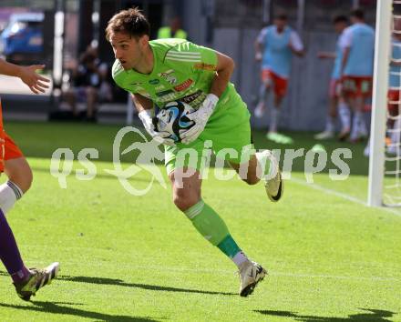 Fussball Bundesliga. SK Austria Klagenfurt gegen TSV Egger Glas Hartberg. Raphael Lukas Sallinger  (Klagenfurt),    Klagenfurt, am 7.4.2024.
Foto: Kuess
www.qspictures.net
---
pressefotos, pressefotografie, kuess, qs, qspictures, sport, bild, bilder, bilddatenbank