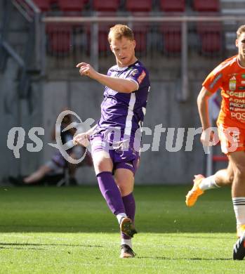 Fussball Bundesliga. SK Austria Klagenfurt gegen TSV Egger Glas Hartberg.  Jonas Arweiler (Klagenfurt). Klagenfurt, am 7.4.2024.
Foto: Kuess
www.qspictures.net
---
pressefotos, pressefotografie, kuess, qs, qspictures, sport, bild, bilder, bilddatenbank