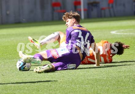 Fussball Bundesliga. SK Austria Klagenfurt gegen TSV Egger Glas Hartberg.  Jannik Robatsch (Klagenfurt). Klagenfurt, am 7.4.2024.
Foto: Kuess
www.qspictures.net
---
pressefotos, pressefotografie, kuess, qs, qspictures, sport, bild, bilder, bilddatenbank