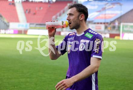 Fussball Bundesliga. SK Austria Klagenfurt gegen TSV Egger Glas Hartberg. Andrew Irving  (Klagenfurt). Klagenfurt, am 7.4.2024.
Foto: Kuess
www.qspictures.net
---
pressefotos, pressefotografie, kuess, qs, qspictures, sport, bild, bilder, bilddatenbank