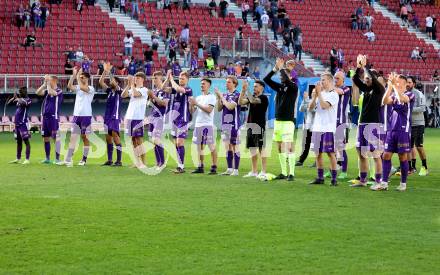 Fussball Bundesliga. SK Austria Klagenfurt gegen TSV Egger Glas Hartberg.   (Klagenfurt). Klagenfurt, am 7.4.2024.
Foto: Kuess
www.qspictures.net
---
pressefotos, pressefotografie, kuess, qs, qspictures, sport, bild, bilder, bilddatenbank