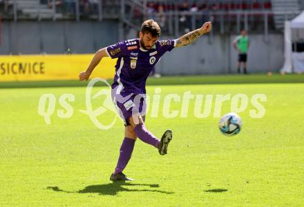 Fussball Bundesliga. SK Austria Klagenfurt gegen TSV Egger Glas Hartberg.  Kosmas Gkezos (Klagenfurt). Klagenfurt, am 7.4.2024.
Foto: Kuess
www.qspictures.net
---
pressefotos, pressefotografie, kuess, qs, qspictures, sport, bild, bilder, bilddatenbank