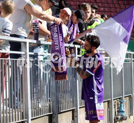 Fussball Bundesliga. SK Austria Klagenfurt gegen TSV Egger Glas Hartberg. Kosmas Gkezos  (Klagenfurt). Klagenfurt, am 7.4.2024.
Foto: Kuess
www.qspictures.net
---
pressefotos, pressefotografie, kuess, qs, qspictures, sport, bild, bilder, bilddatenbank