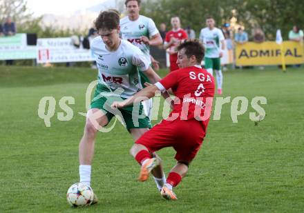 Fussball Unterliga Ost. Feldkirchen SV gegen Sirnitz.  Alessandro Bilandzija (Feldkirchen),  Manuel Tialler (Sirnitz). Feldkirchen, am 13.4.2024.
Foto: Kuess
www.qspictures.net
---
pressefotos, pressefotografie, kuess, qs, qspictures, sport, bild, bilder, bilddatenbank