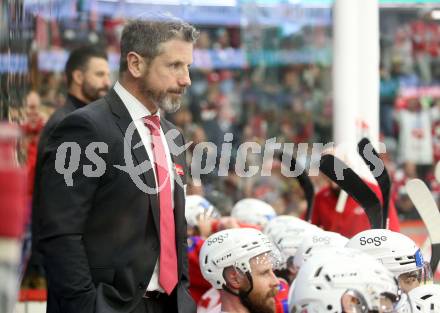 EBEL. Eishockey Bundesliga. EC KAC gegen Salzburg.  Trainer Kirk Furey (KAC),    Klagenfurt, am 19.4..2024.
Foto: Kuess
www.qspictures.net
---
pressefotos, pressefotografie, kuess, qs, qspictures, sport, bild, bilder, bilddatenbank