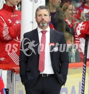 EBEL. Eishockey Bundesliga. EC KAC gegen Salzburg.  Trainer Kirk Furey (KAC),  Klagenfurt, am 19.4..2024.
Foto: Kuess
www.qspictures.net
---
pressefotos, pressefotografie, kuess, qs, qspictures, sport, bild, bilder, bilddatenbank