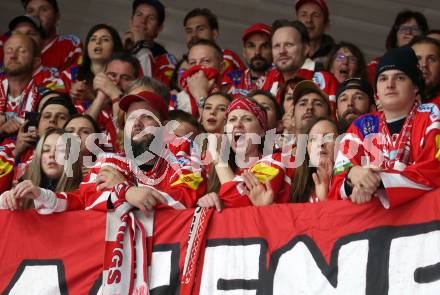 EBEL. Eishockey Bundesliga. EC KAC gegen Salzburg. Fans  (KAC),   Klagenfurt, am 19.4..2024.
Foto: Kuess
www.qspictures.net
---
pressefotos, pressefotografie, kuess, qs, qspictures, sport, bild, bilder, bilddatenbank