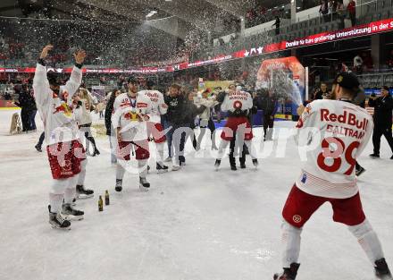 EBEL. Eishockey Bundesliga. EC KAC gegen Salzburg. Meisterjubel  (Salzburg). Klagenfurt, am 19.4..2024.
Foto: Kuess
www.qspictures.net
---
pressefotos, pressefotografie, kuess, qs, qspictures, sport, bild, bilder, bilddatenbank