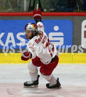 EBEL. Eishockey Bundesliga. EC KAC gegen Salzburg.  Torjubel Nicolai Meyer (Salzburg). Klagenfurt, am 19.4..2024.
Foto: Kuess
www.qspictures.net
---
pressefotos, pressefotografie, kuess, qs, qspictures, sport, bild, bilder, bilddatenbank