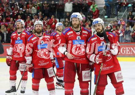 EBEL. Eishockey Bundesliga. EC KAC gegen Salzburg. Jan Mursak, Paul Postma, Thomas Vallant  (KAC),  Klagenfurt, am 19.4..2024.
Foto: Kuess
www.qspictures.net
---
pressefotos, pressefotografie, kuess, qs, qspictures, sport, bild, bilder, bilddatenbank