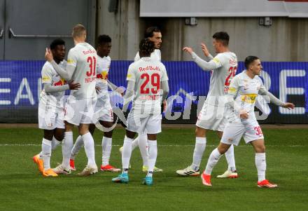 Fussball Bundesliga. SK Austria Klagenfurt gegen FC Red Bull Salzburg.   Torjubel Karim Konate  (Salzburg).  Klagenfurt, am 24.4.2024.
Foto: Kuess
www.qspictures.net
---
pressefotos, pressefotografie, kuess, qs, qspictures, sport, bild, bilder, bilddatenbank