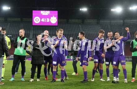 Fussball Bundesliga. SK Austria Klagenfurt gegen FC Red Bull Salzburg. Jubel   (Klagenfurt).  Klagenfurt, am 24.4.2024.
Foto: Kuess
www.qspictures.net
---
pressefotos, pressefotografie, kuess, qs, qspictures, sport, bild, bilder, bilddatenbank