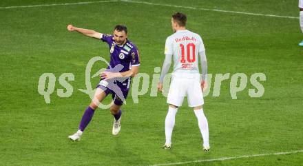 Fussball Bundesliga. SK Austria Klagenfurt gegen FC Red Bull Salzburg.  Torjubel Andrew Irving (Klagenfurt).  Klagenfurt, am 24.4.2024.
Foto: Kuess
www.qspictures.net
---
pressefotos, pressefotografie, kuess, qs, qspictures, sport, bild, bilder, bilddatenbank