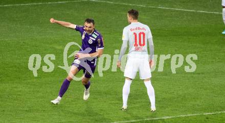 Fussball Bundesliga. SK Austria Klagenfurt gegen FC Red Bull Salzburg.  Torjubel Andrew Irving (Klagenfurt).  Klagenfurt, am 24.4.2024.
Foto: Kuess
www.qspictures.net
---
pressefotos, pressefotografie, kuess, qs, qspictures, sport, bild, bilder, bilddatenbank