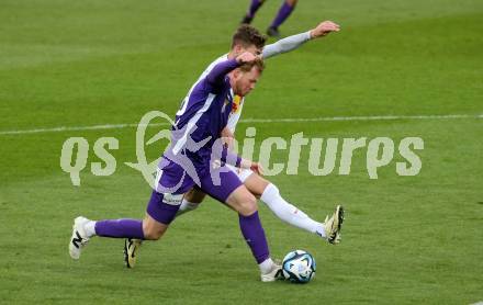 Fussball Bundesliga. SK Austria Klagenfurt gegen FC Red Bull Salzburg.  Jonas Arweiler,  (Klagenfurt),  Luka Sucic (Salzburg).  Klagenfurt, am 24.4.2024.
Foto: Kuess
www.qspictures.net
---
pressefotos, pressefotografie, kuess, qs, qspictures, sport, bild, bilder, bilddatenbank