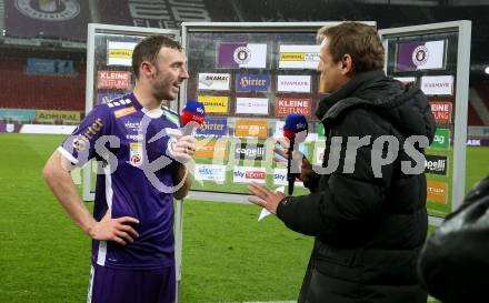 Fussball Bundesliga. SK Austria Klagenfurt gegen FC Red Bull Salzburg.  Andrew Irving (Klagenfurt).  Klagenfurt, am 24.4.2024.
Foto: Kuess
www.qspictures.net
---
pressefotos, pressefotografie, kuess, qs, qspictures, sport, bild, bilder, bilddatenbank