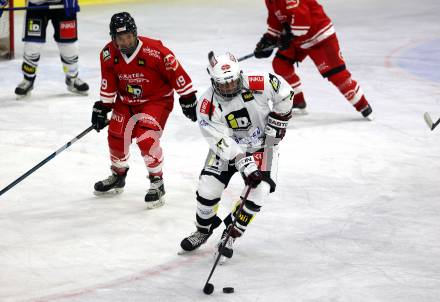 Eishockey. Promispiel. Klagenfurt gegen Villach.   Eva Verworner, (Klagenfurt),  Stefan Koubek (Villach). KLagenfurt, am 27.4.2024.
Foto: Kuess
www.qspictures.net
---
pressefotos, pressefotografie, kuess, qs, qspictures, sport, bild, bilder, bilddatenbank