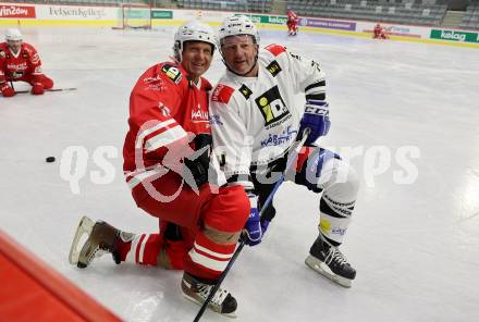 Eishockey. Promispiel. Klagenfurt gegen Villach. Thommy Cijan,  (Klagenfurt),  Engelbert Linder  (Villach). KLagenfurt, am 27.4.2024.
Foto: Kuess
www.qspictures.net
---
pressefotos, pressefotografie, kuess, qs, qspictures, sport, bild, bilder, bilddatenbank