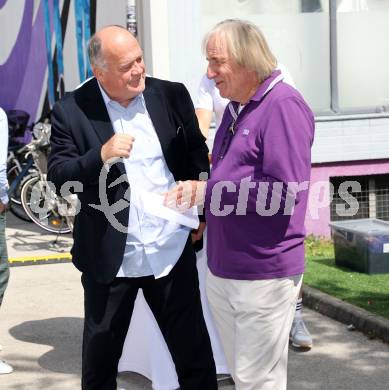 Fussball. SK Austria Klagenfurt. Einweihung Freddy-Hohenberger-Platz.  Egon Katnik, Helmut Koenig. Klagenfurt, 5.5.2024.
Foto: Kuess
www.qspictures.net
---
pressefotos, pressefotografie, kuess, qs, qspictures, sport, bild, bilder, bilddatenbank