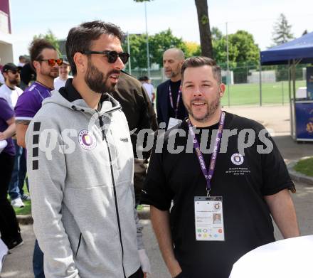 Fussball. SK Austria Klagenfurt. Einweihung Freddy-Hohenberger-Platz.  Kosmas Gkezos, Michael Kristan. Klagenfurt, 5.5.2024.
Foto: Kuess
www.qspictures.net
---
pressefotos, pressefotografie, kuess, qs, qspictures, sport, bild, bilder, bilddatenbank