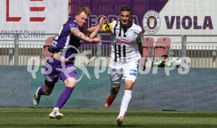 Fussball Bundesliga. SK Austria Klagenfurt gegen LASK. Jonas Arweiler,  (Klagenfurt),  Philipp Ziereis   (LASK).  Klagenfurt, am 5.5.2024.
Foto: Kuess
www.qspictures.net
---
pressefotos, pressefotografie, kuess, qs, qspictures, sport, bild, bilder, bilddatenbank