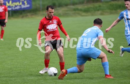 Fussball 1. KLasse C. Friesach gegen Ludmannsdorf.  Matthias Sackl (Friesach),  Jure Skafar  (Ludmannsdorf). Friesach, am 25.5.2024.
Foto: Kuess
www.qspictures.net
---
pressefotos, pressefotografie, kuess, qs, qspictures, sport, bild, bilder, bilddatenbank