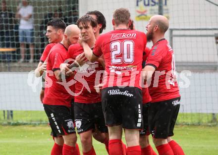Fussball 1. KLasse C. Friesach gegen Ludmannsdorf.  Torjubel Markus Partl  (Ludmannsdorf). Friesach, am 25.5.2024.
Foto: Kuess
www.qspictures.net
---
pressefotos, pressefotografie, kuess, qs, qspictures, sport, bild, bilder, bilddatenbank