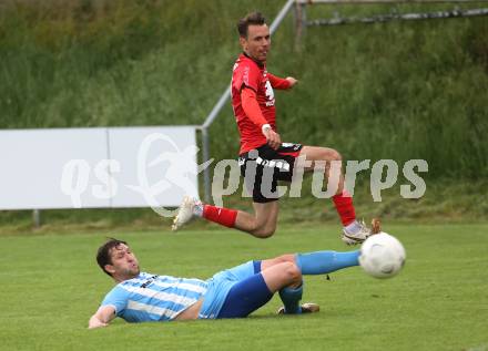 Fussball 1. KLasse C. Friesach gegen Ludmannsdorf. Munib Ibric (Friesach),  Jure Skafar  (Ludmannsdorf). Friesach, am 25.5.2024.
Foto: Kuess
www.qspictures.net
---
pressefotos, pressefotografie, kuess, qs, qspictures, sport, bild, bilder, bilddatenbank