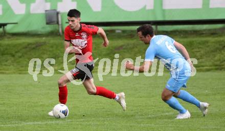 Fussball 1. KLasse C. Friesach gegen Ludmannsdorf. Andreas Wolfger (Friesach),   Dominik Killar (Ludmannsdorf). Friesach, am 25.5.2024.
Foto: Kuess
www.qspictures.net
---
pressefotos, pressefotografie, kuess, qs, qspictures, sport, bild, bilder, bilddatenbank