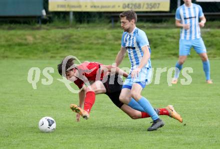 Fussball 1. KLasse C. Friesach gegen Ludmannsdorf.  Andreas Wastian (Friesach),  Markus Partl  (Ludmannsdorf). Friesach, am 25.5.2024.
Foto: Kuess
www.qspictures.net
---
pressefotos, pressefotografie, kuess, qs, qspictures, sport, bild, bilder, bilddatenbank