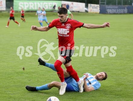 Fussball 1. KLasse C. Friesach gegen Ludmannsdorf.  Andreas Wastian (Friesach),  Dominik Killar  (Ludmannsdorf). Friesach, am 25.5.2024.
Foto: Kuess
www.qspictures.net
---
pressefotos, pressefotografie, kuess, qs, qspictures, sport, bild, bilder, bilddatenbank