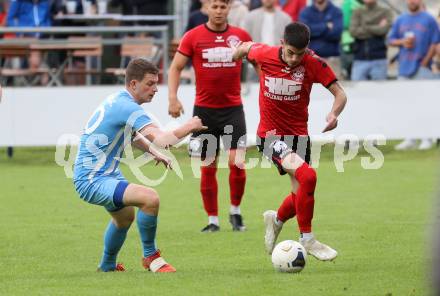 Fussball 1. KLasse C. Friesach gegen Ludmannsdorf.  Lukas Kernmayer (Friesach),   Dominik Killar (Ludmannsdorf). Friesach, am 25.5.2024.
Foto: Kuess
www.qspictures.net
---
pressefotos, pressefotografie, kuess, qs, qspictures, sport, bild, bilder, bilddatenbank