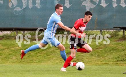 Fussball 1. KLasse C. Friesach gegen Ludmannsdorf.  Niklas Jeglitsch (Friesach),  Stefan Jachs-Schaunig  (Ludmannsdorf). Friesach, am 25.5.2024.
Foto: Kuess
www.qspictures.net
---
pressefotos, pressefotografie, kuess, qs, qspictures, sport, bild, bilder, bilddatenbank