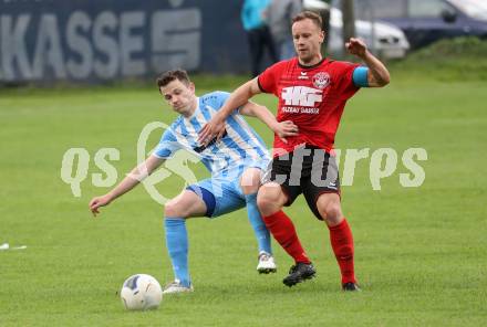 Fussball 1. KLasse C. Friesach gegen Ludmannsdorf.  Florian Londer (Friesach),   Michael Augustin Jakopitsch  (Ludmannsdorf). Friesach, am 25.5.2024.
Foto: Kuess
www.qspictures.net
---
pressefotos, pressefotografie, kuess, qs, qspictures, sport, bild, bilder, bilddatenbank