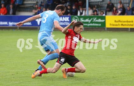 Fussball 1. KLasse C. Friesach gegen Ludmannsdorf.  Munib Ibric (Friesach),   Robert Mijic (Ludmannsdorf). Friesach, am 25.5.2024.
Foto: Kuess
www.qspictures.net
---
pressefotos, pressefotografie, kuess, qs, qspictures, sport, bild, bilder, bilddatenbank