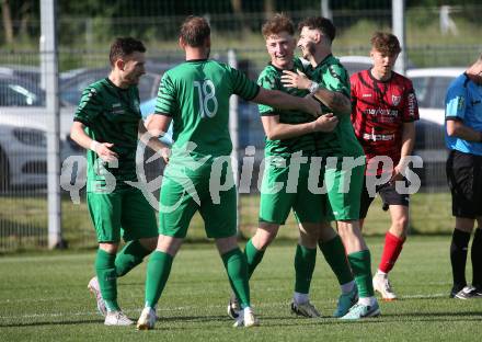Fussball. Kaerntner Liga. Landskron gegen ATUS Ferlach.  Torjubel Raphael Simon Staguller (Landskron),  Landskron, am 29.5.2024.
Foto: Kuess
www.qspictures.net
---
pressefotos, pressefotografie, kuess, qs, qspictures, sport, bild, bilder, bilddatenbank