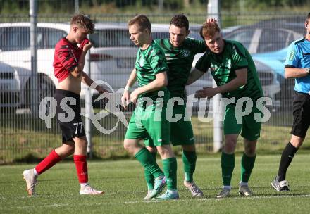 Fussball. Kaerntner Liga. Landskron gegen ATUS Ferlach.  Torjubel Raphael Simon Staguller (Landskron),  Landskron, am 29.5.2024.
Foto: Kuess
www.qspictures.net
---
pressefotos, pressefotografie, kuess, qs, qspictures, sport, bild, bilder, bilddatenbank
