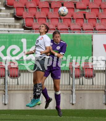 Fussball Frauen. Kaerntner Liga. Oberes Play Off. SK Austria Klagenfurt gegen SC St. Veit. Alina-Marie Vaschauner (Austria Klagenfurt), Sarah Lackner  (St. Veit).  KLagenfurt, am 2.6.2024.
Foto: Kuess
www.qspictures.net
---
pressefotos, pressefotografie, kuess, qs, qspictures, sport, bild, bilder, bilddatenbank