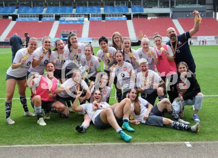 Fussball Frauen. Kaerntner Liga. Oberes Play Off. SK Austria Klagenfurt gegen SC St. Veit. Jubel   (St. Veit).  KLagenfurt, am 2.6.2024.
Foto: Kuess
www.qspictures.net
---
pressefotos, pressefotografie, kuess, qs, qspictures, sport, bild, bilder, bilddatenbank