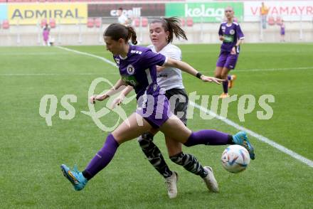 Fussball Frauen. Kaerntner Liga. Oberes Play Off. SK Austria Klagenfurt gegen SC St. Veit. Kristina Hohenwarter (Austria Klagenfurt), Valentina Marie Urabl  (St. Veit).  KLagenfurt, am 2.6.2024.
Foto: Kuess
www.qspictures.net
---
pressefotos, pressefotografie, kuess, qs, qspictures, sport, bild, bilder, bilddatenbank