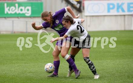 Fussball Frauen. Kaerntner Liga. Oberes Play Off. SK Austria Klagenfurt gegen SC St. Veit. Alina-Marie Vaschauner (Austria Klagenfurt), Valentina Marie Urabl  (St. Veit).  KLagenfurt, am 2.6.2024.
Foto: Kuess
www.qspictures.net
---
pressefotos, pressefotografie, kuess, qs, qspictures, sport, bild, bilder, bilddatenbank