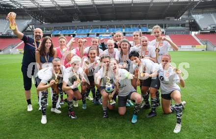 Fussball Frauen. Kaerntner Liga. Oberes Play Off. SK Austria Klagenfurt gegen SC St. Veit. Jubel  (St. Veit).  KLagenfurt, am 2.6.2024.
Foto: Kuess
www.qspictures.net
---
pressefotos, pressefotografie, kuess, qs, qspictures, sport, bild, bilder, bilddatenbank
