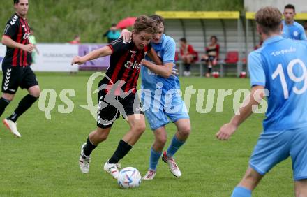 Fussball Unterliga West. Admira Villach gegen Lind.   Christoph Wolfgang Friedrich Tischner (Villach),  Markus Alexander Zoehrer (Lind).
Villach, am 1.6.2024.
Foto: Kuess
www.qspictures.net
---
pressefotos, pressefotografie, kuess, qs, qspictures, sport, bild, bilder, bilddatenbank