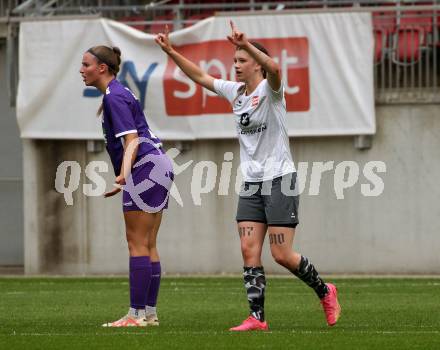 Fussball Frauen. Kaerntner Liga. Oberes Play Off. SK Austria Klagenfurt gegen SC St. Veit. Torjubel Michelle Claudia Terkl,  (St. Veit).  KLagenfurt, am 2.6.2024.
Foto: Kuess
www.qspictures.net
---
pressefotos, pressefotografie, kuess, qs, qspictures, sport, bild, bilder, bilddatenbank