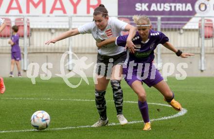 Fussball Frauen. Kaerntner Liga. Oberes Play Off. SK Austria Klagenfurt gegen SC St. Veit. Franziska Markof (Austria Klagenfurt), Valentina Marie Urabl  (St. Veit).  KLagenfurt, am 2.6.2024.
Foto: Kuess
www.qspictures.net
---
pressefotos, pressefotografie, kuess, qs, qspictures, sport, bild, bilder, bilddatenbank