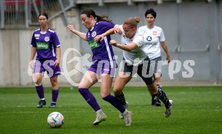 Fussball Frauen. Kaerntner Liga. Oberes Play Off. SK Austria Klagenfurt gegen SC St. Veit. Brianna Jane Langelaan (Austria Klagenfurt), Anika Kuncic  (St. Veit).  KLagenfurt, am 2.6.2024.
Foto: Kuess
www.qspictures.net
---
pressefotos, pressefotografie, kuess, qs, qspictures, sport, bild, bilder, bilddatenbank