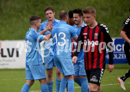 Fussball Unterliga West. Admira Villach gegen Lind.  Torjubel  Nace Begus (Lind).
Villach, am 1.6.2024.
Foto: Kuess
www.qspictures.net
---
pressefotos, pressefotografie, kuess, qs, qspictures, sport, bild, bilder, bilddatenbank