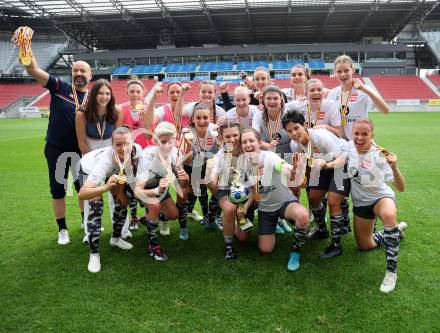 Fussball Frauen. Kaerntner Liga. Oberes Play Off. SK Austria Klagenfurt gegen SC St. Veit. Jubel   (St. Veit).  KLagenfurt, am 2.6.2024.
Foto: Kuess
www.qspictures.net
---
pressefotos, pressefotografie, kuess, qs, qspictures, sport, bild, bilder, bilddatenbank
