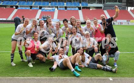 Fussball Frauen. Kaerntner Liga. Oberes Play Off. SK Austria Klagenfurt gegen SC St. Veit. Jubel  (St. Veit).  KLagenfurt, am 2.6.2024.
Foto: Kuess
www.qspictures.net
---
pressefotos, pressefotografie, kuess, qs, qspictures, sport, bild, bilder, bilddatenbank